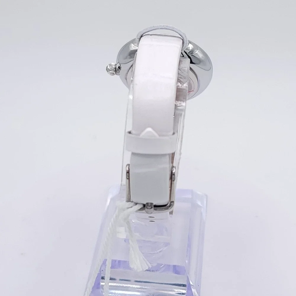 Invicta Celestial 70352 Womens Watch Silver Crystal White Leather 30mm New
